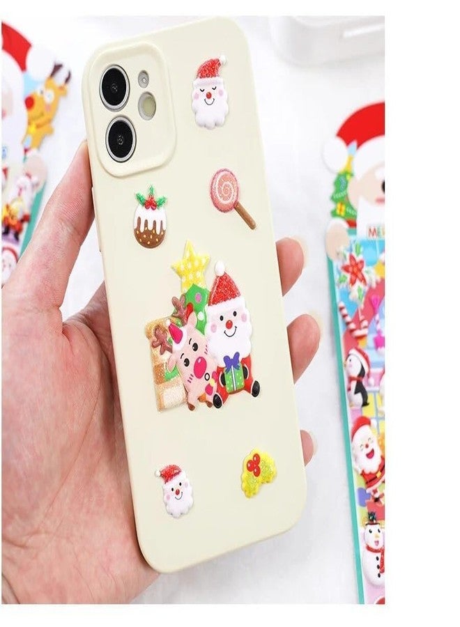 DHAVAL Christmas Kawaii 3D Puffy Stickers Set - 4 Sheets Cute Santa, Reindeer, Snowman & Xmas Tree Stickers | DIY Scrapbooking, Journals, Gift Wrapping & Holiday Crafts for Kids & Adults - Image 4